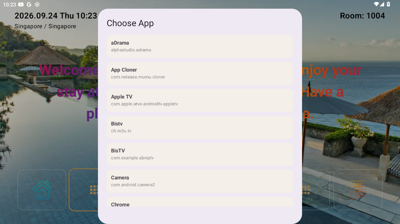 Choose apps to display (slots)